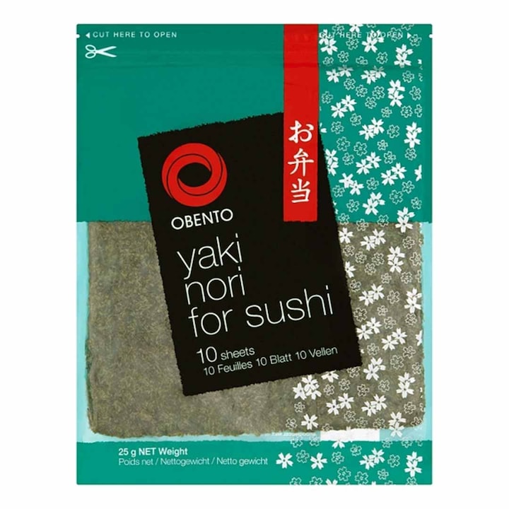 Foi Alge Sushi - Obento - Yaki Nori For Sushi 25 grame
