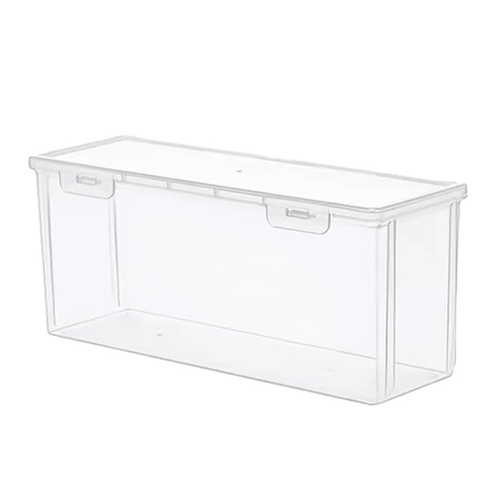 Műanyag kenyértartó doboz 30x10.5x13cm átlátszó újrafelhasználható