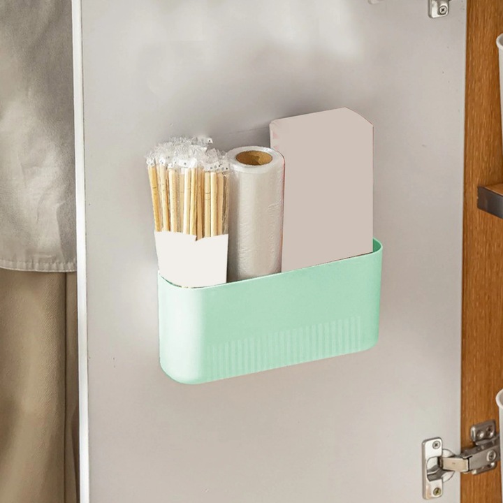 Organizator magnetic ceai YANYXR, 22x14.5x6.5cm, verde, alb, roz