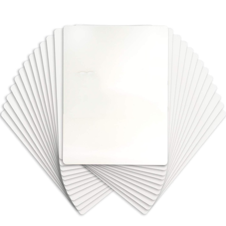 Tabla alba ecologica pentru clasa, AMRINUGL, suprafata neteda, set de 2 bucati, colturi rotunjite, portabila.