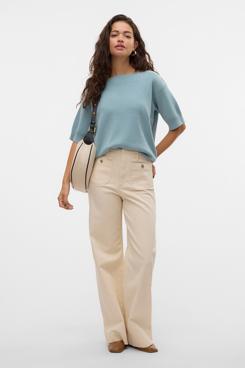 Vero Moda, Blugi cu croiala ampla, Maro nisip