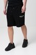 Jack & Jones, Pantaloni scurti de trening cu snur, Alb, Negru stins, 44
