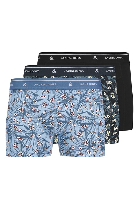 Jack & Jones, Boxer szett - 3 db, Fekete/Törtfehér/Világoskék