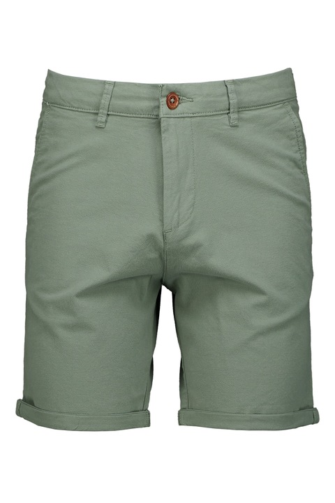 Jack & Jones, Pamut rövidnadrág ferde zsebekkel, Világoszöld