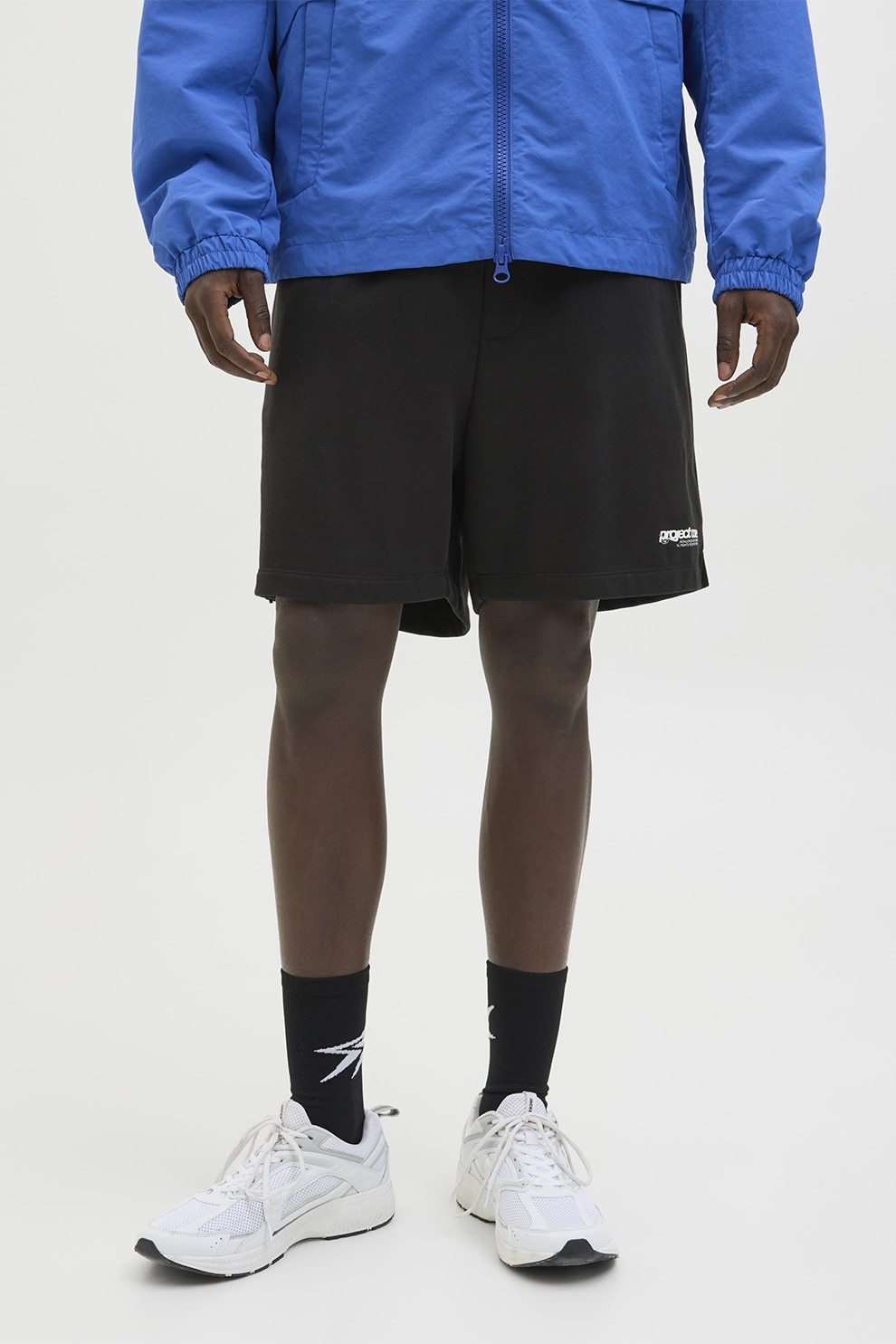 Jack & Jones, Pantaloni scurti cu buzunare laterale, Negru, XL