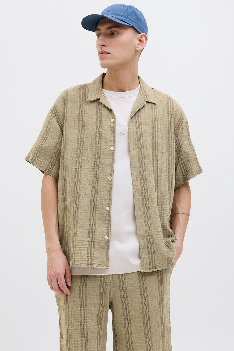 Jack & Jones, Camasa relaxed fit din bumbac, Maro nisip, XL