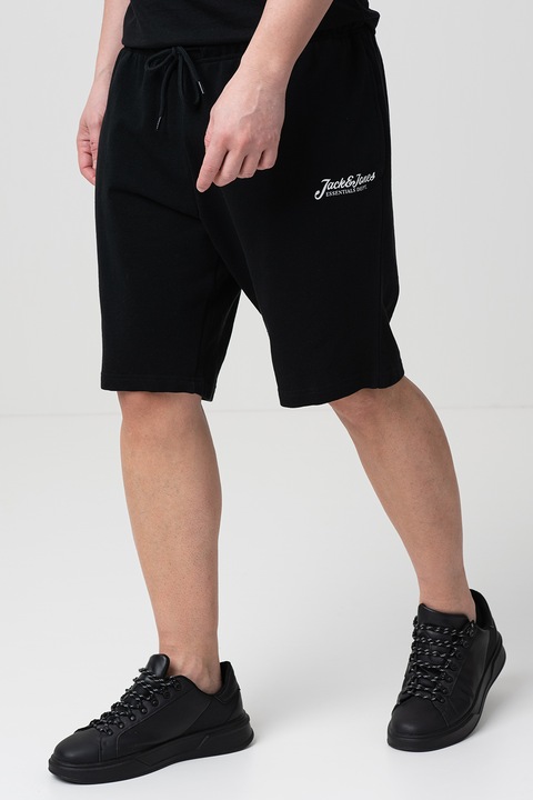 Jack & Jones, Спортни бермуди Gordon плюс размер, Черен, 40