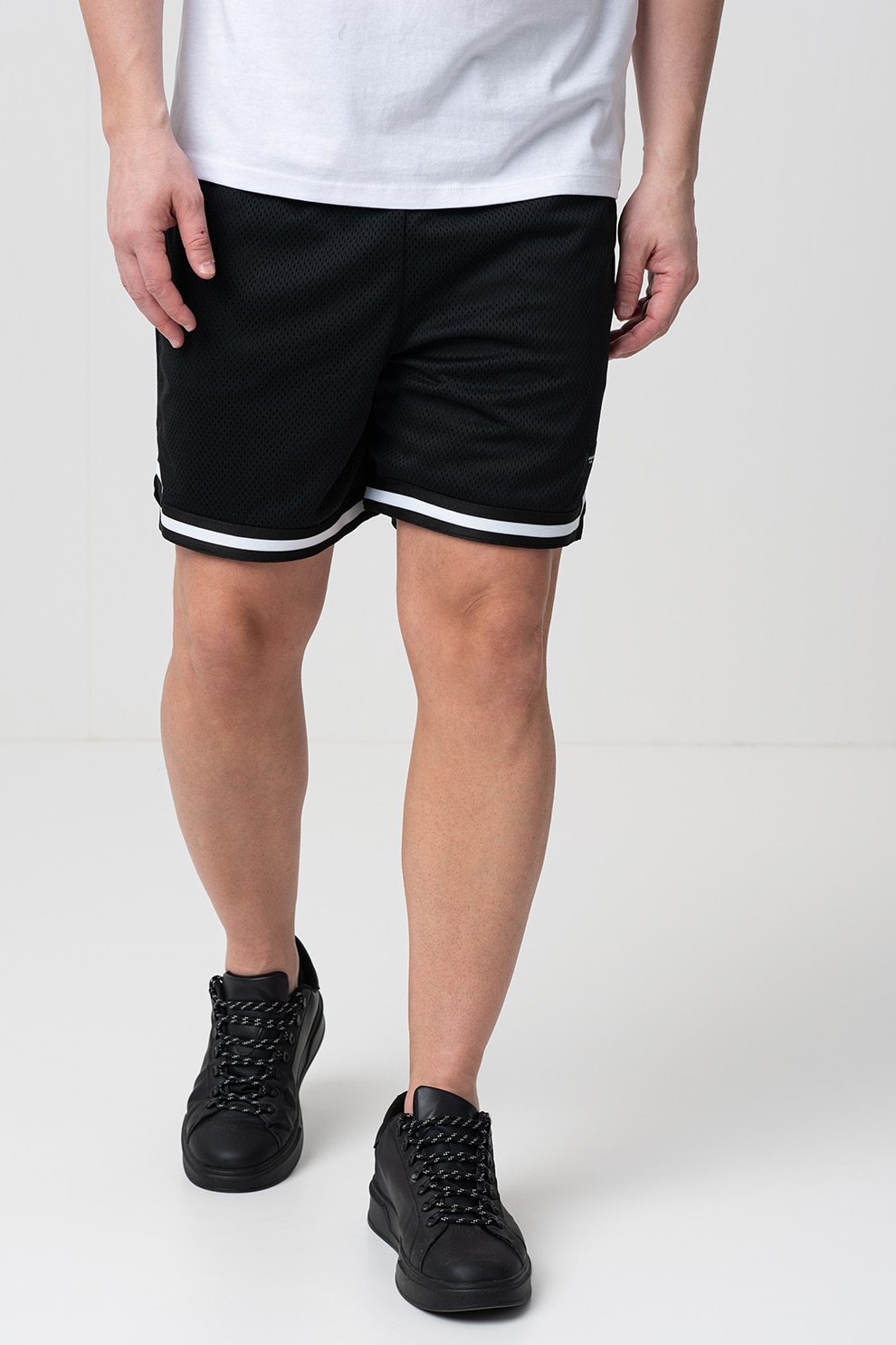 Jack & Jones, Pantaloni scurti cu snur Karl, Negru, M