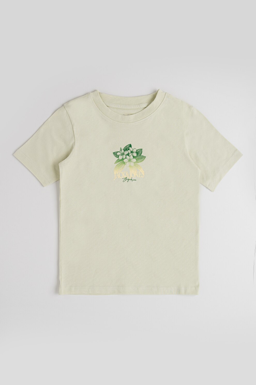 Jack & Jones, Tricou din bumbac cu imprimeu Almeria, Verde pal, 152 CM