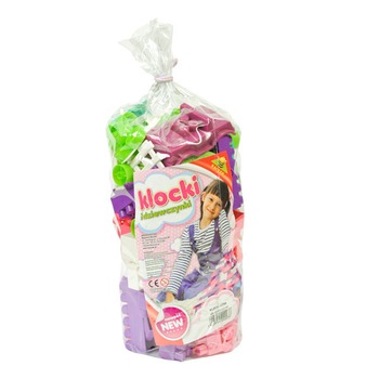 Cuburi constructii 98 piese pentru fetite , Robentoys® Cuburi constructii 98 piese pentru fetite , Robentoys®