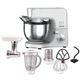 Robot de bucatarie Heinner HPM-1000ACC, 1000W, bol inox 5.5 l, Blender, Masina de tocat, Rasnita, tel, carlig, paleta Incluse, Alb