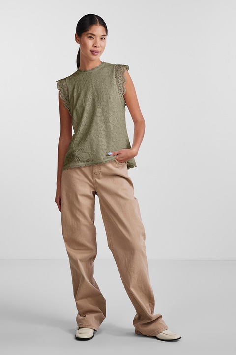 Pieces, Дантелен танк топ Colline, Каки