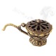 Suport pentru Tamaie in Forma de Lotus, SINBINTA, Cu capac, Design detasabil, Design elegant, Usor de curatat si transportat, Pentru purifica aerul, mediteaza si relaxeaza-te, elibereaza stresul, Aliaj, 9.7x4.7x4.8cm, Bronz