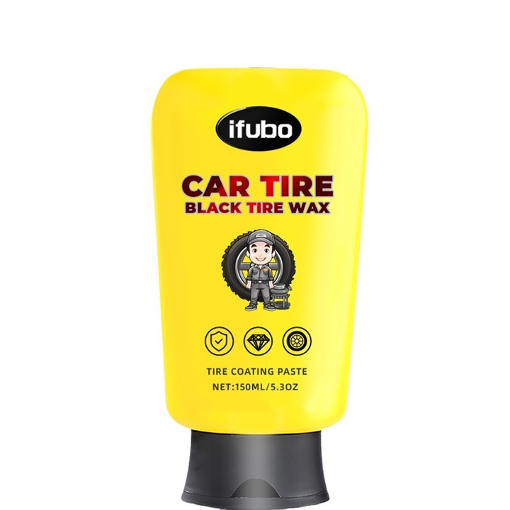 Ceara pentru anvelope auto, IFUBO, luciu intens, protectie UV, 150g