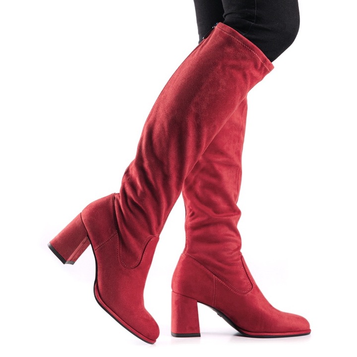 Cizme inalte de dama rosii Tamaris Marime:, Rosu, 41