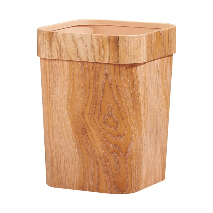 Cos de gunoi birou, capacitate 14L, maro, 30.5x24x24cm