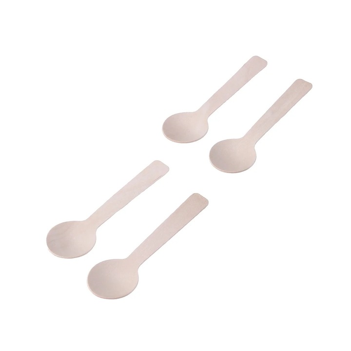 Set 200 tacamuri de unica folosinta din lemn, 10x3x0.2cm, natural
