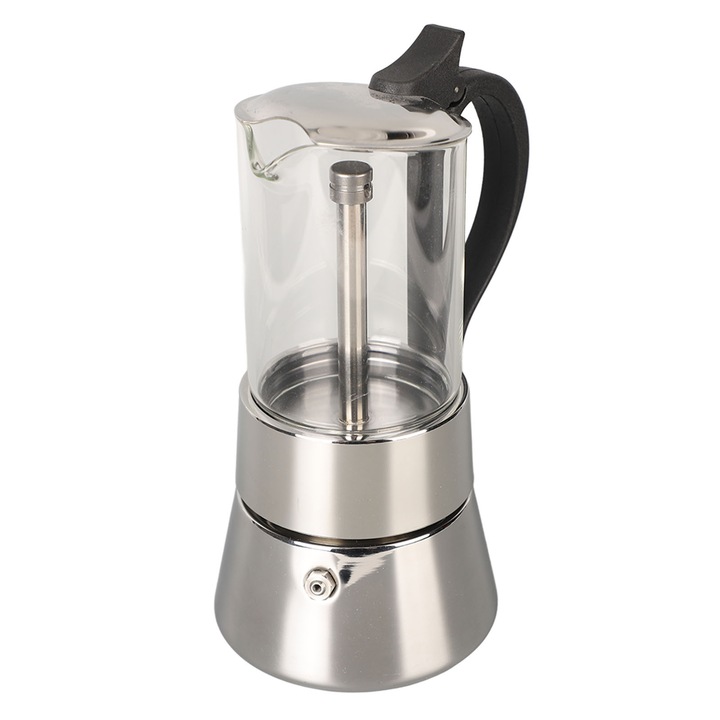 Cafetiera, 350ml, inox 304, design ergonomic, capac cu orificiu de ventilatie