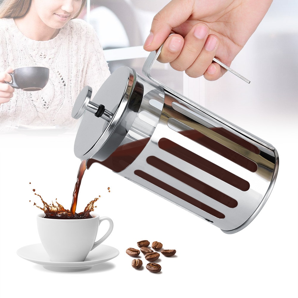 Cafetiera French Press sticla borosilicata capac inox 350ml