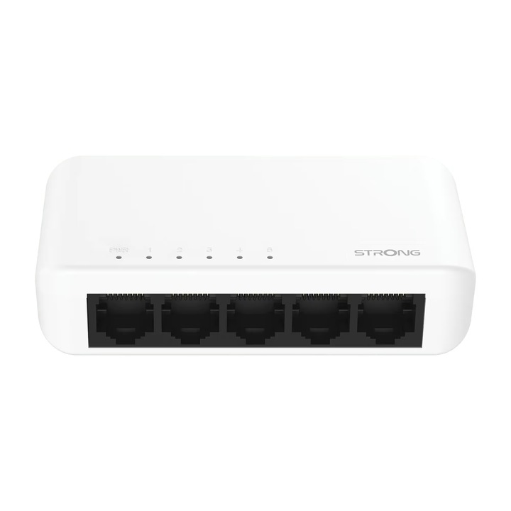 Суич, силен SW 5000P, Gigabit, IEEE802.3i, IEEE802.3u, IEEE802.3ab, 5 x 10/100/1000 Mbps Ethernet порта, бял