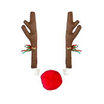 Decoratiune pentru masina de Craciun, coarne ren si nas rosu Decoratiune pentru masina de Craciun, coarne ren si nas rosu