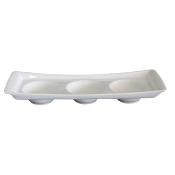 Platou 3 compartimente din portelan 32x12cm GURAL Colectia MILANO Platou 3 compartimente din portelan 32x12cm GURAL Colectia MILANO