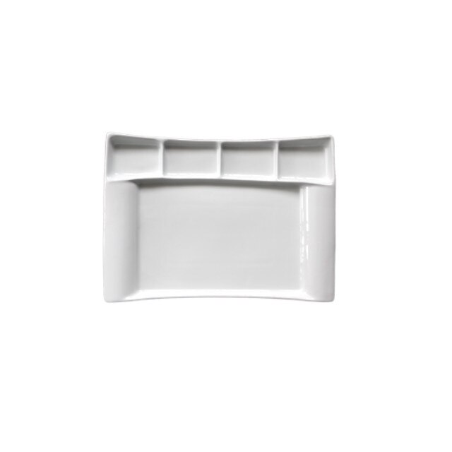 Platou 5 compartimente din portelan 32x23 cm GURAL Colectia MILANO