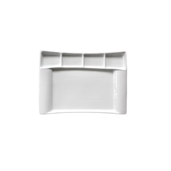 Platou 5 compartimente din portelan 32x23 cm GURAL Colectia MILANO Platou 5 compartimente din portelan 32x23 cm GURAL Colectia MILANO