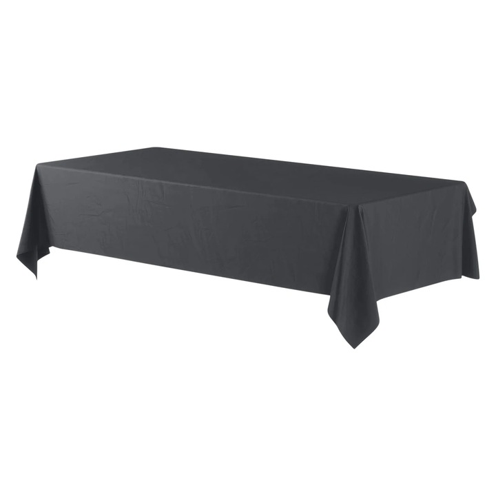 YANYXR asztalterítő, műanyag, téglalap alakú, fekete, 1x1m