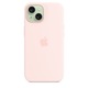 Предпазен калъф Apple Silicone Case with MagSafe за iPhone 15, Light Pink
