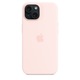 Предпазен калъф Apple Silicone Case with MagSafe за iPhone 15, Light Pink