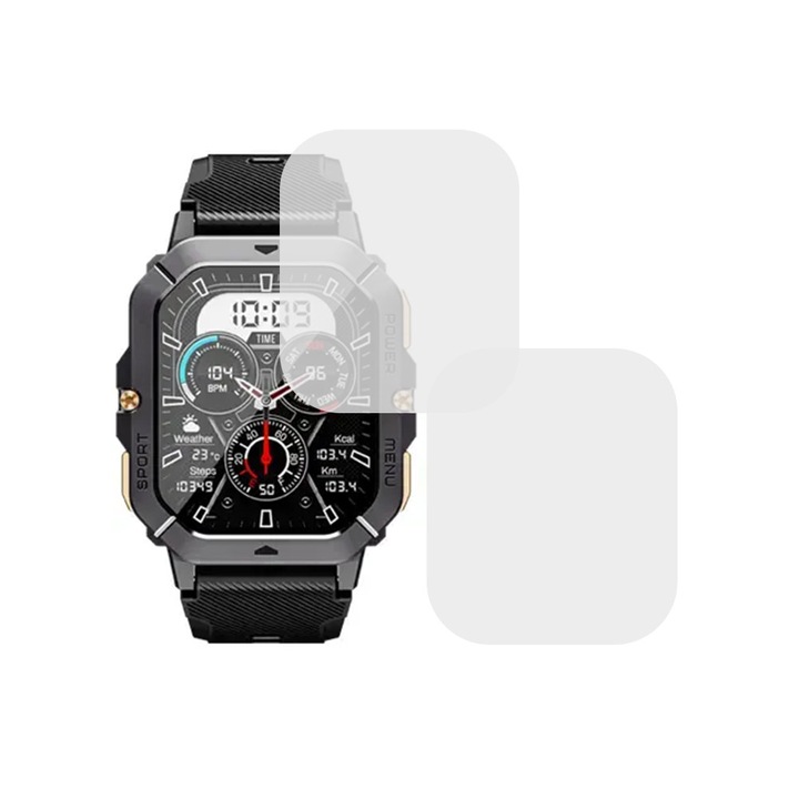 Комплект от 2 x фолио, съвместимо с Cubot C28, Comando Shield Full Glue, Renewable силиконов хидрогел, Anti-shock и против счупване, SlimLine NanoShield, Transparent