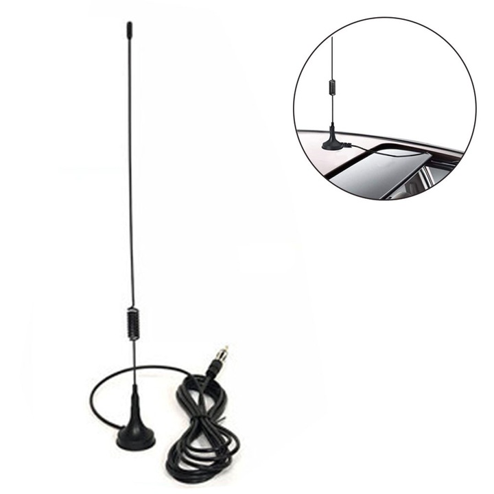 Вътрешна UHF/VHF HD цифрова телевизионна антена, двучестотна антена за приемане, изцяло метален материал, DVB-T магнитно привличаща цифрова HDTV антена с вендуза