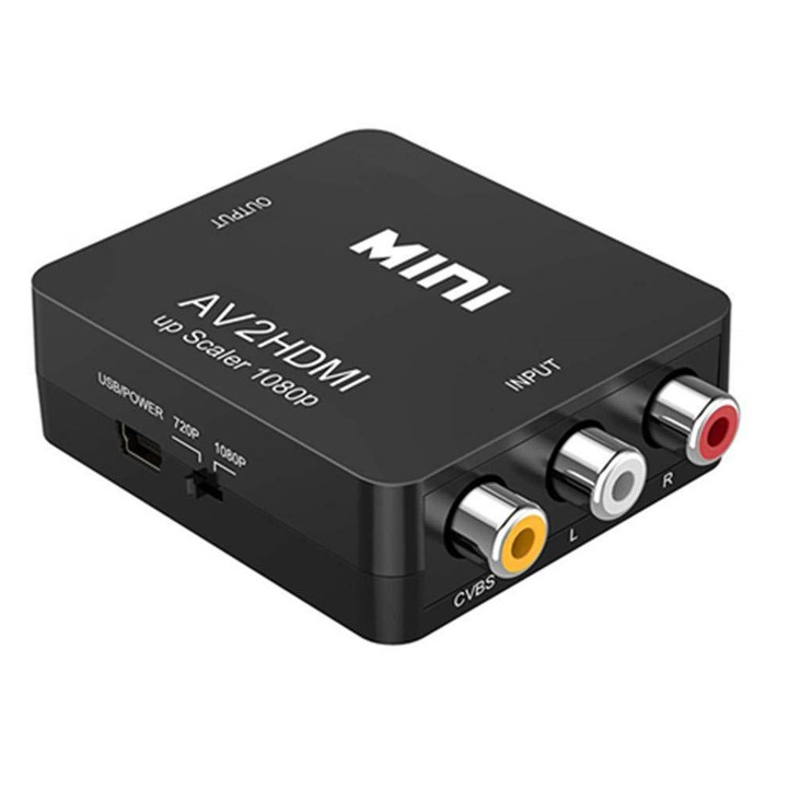 RCA-HDMI átalakító, AV-HDMI adapter 1080P