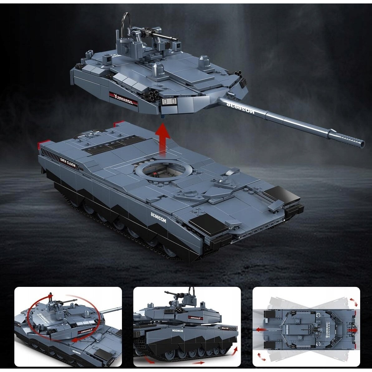 Set de constructie Rezervor Telecomandat Abrams Mould King 20036