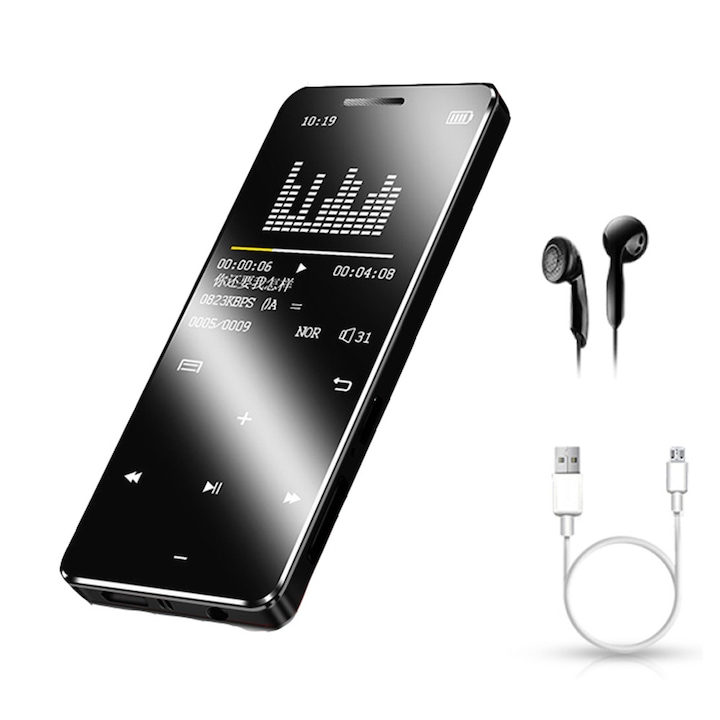 MP3 плейър 2,4 инча Сензорен екран Преносим HiFi беззагубен MP3 плейър FM радио 8G Видеорекордер Четец за електронни книги