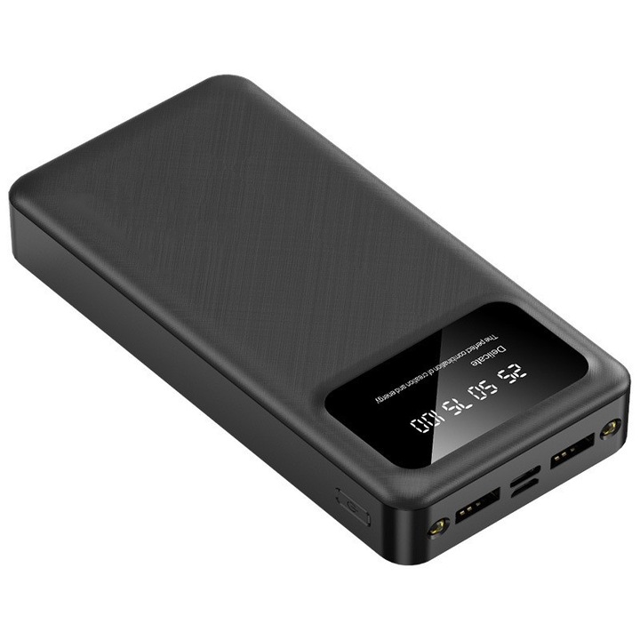 Батерия MI Power Bank 3 Ultra Compact, универсална, преносима, 20000 mAh, бързо зареждане, два USB-A + USB typeC, черна