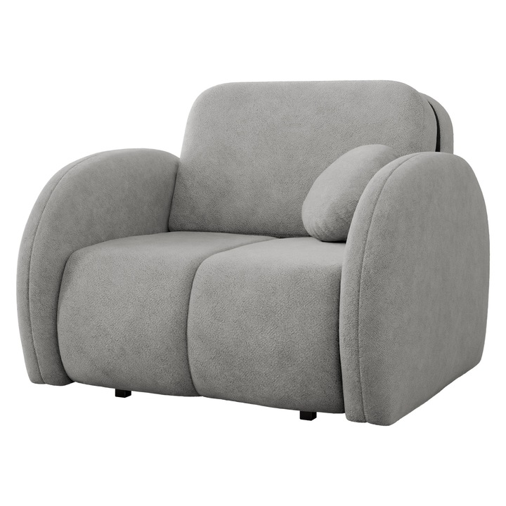 Canapea Clivia Comfy I, MIRJAN24, gri deschis, 103x102x85 cm