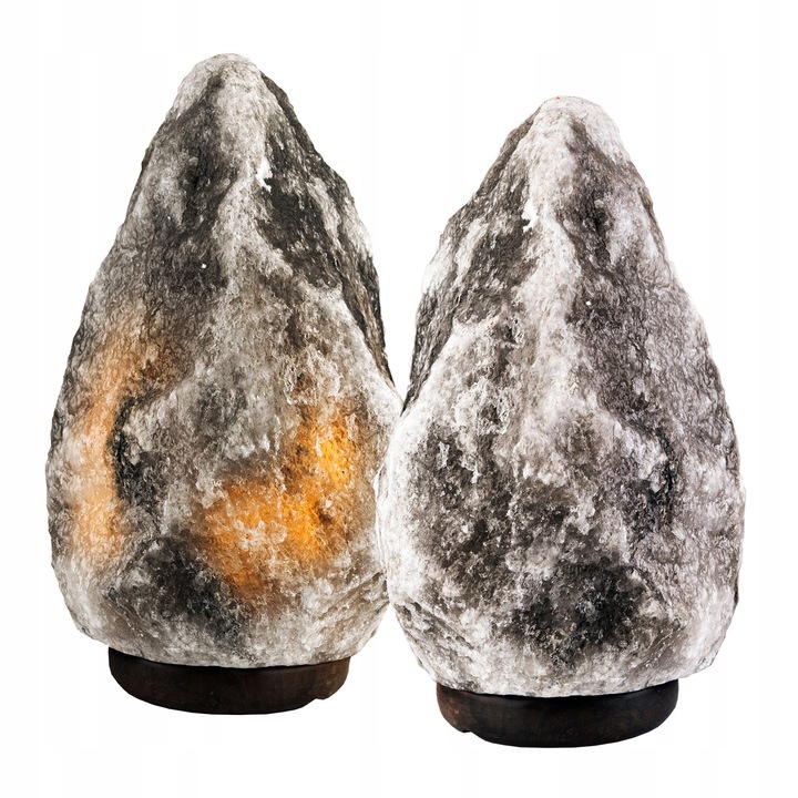 Lampa Din Sare De Himalaya, Naturale, Ionizator De Aer, 3-5 Kg, 20 Cm, Pentru Camere, Pentru Cadouri, Gri