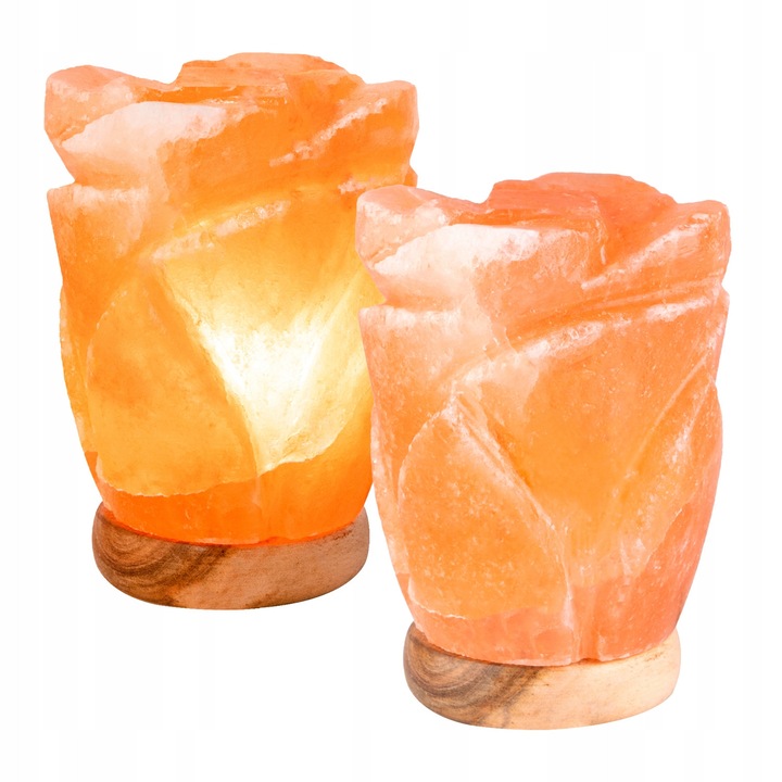 Lampa Din Sare De Himalaya, Naturale, Ionizator De Aer, 3 Kg, 17.5 Cm, Lumina De Noapte, Lampa De Birou, Floare De Trandafir, Pentru Cadou, Bej/Roz