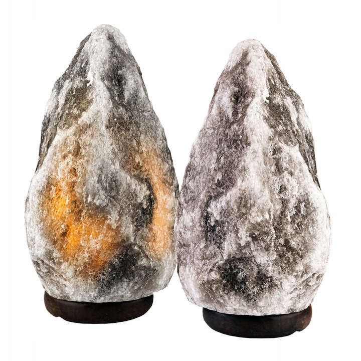 Lampa Din Sare De Himalaya, Naturale, Ionizator De Aer, 5-7 Kg, 26 Cm, Pentru Camere, Pentru Cadouri, Gri