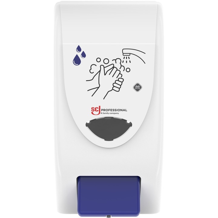 SCJP Proline Cleanse Light Duty nyomógombos szappanadagoló, patronos rendszer, manuális, 4L, ABS műanyag, fehér/sötétkék