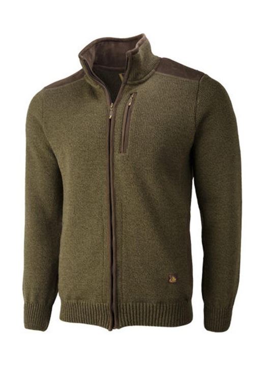 Ferfi pulover, Tagart, Textil, Khaki zold - 65499, Zöld