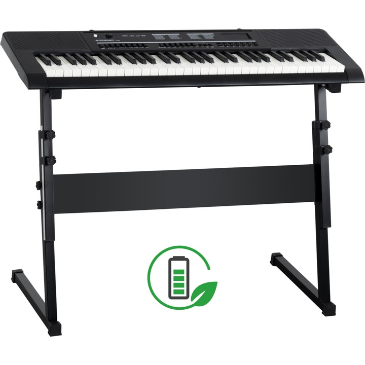 Set Orga portabila McGrey 6170 BK Keyboard Battery Negru + stativ Z