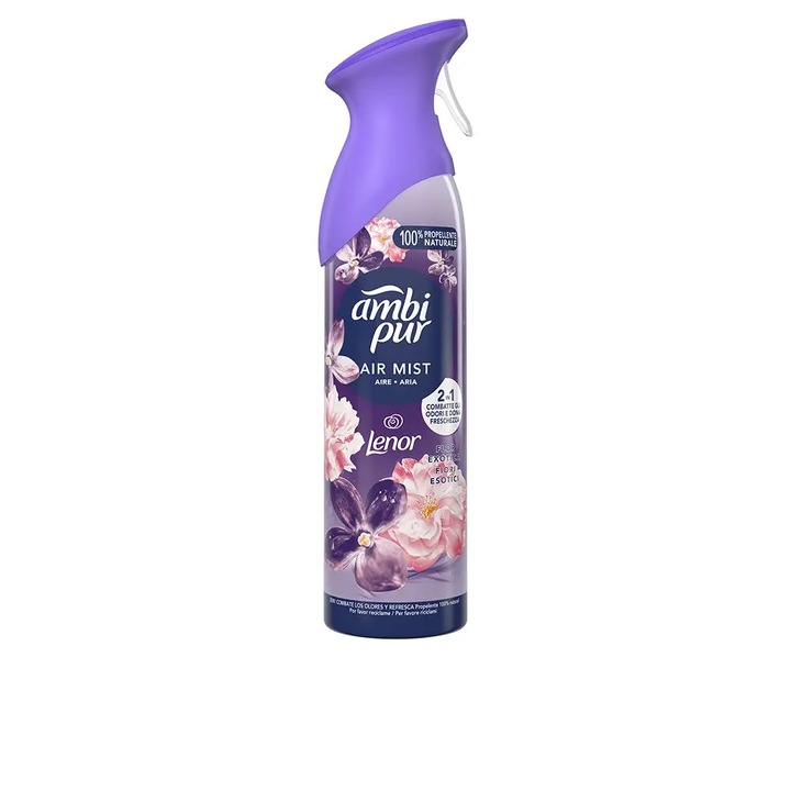 Odorizant-spray pentru camera, Ambi Pur Air Mist, flores exoticas, 185 ml
