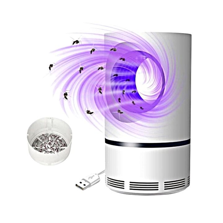 UV lámpa rovarok számára, Mosquito Trap, hordozható, beltéri/kültéri, USB