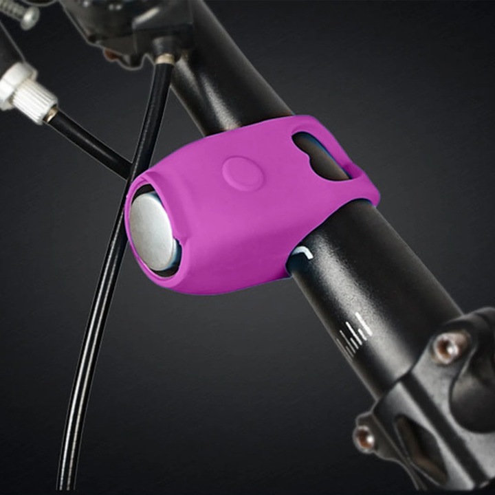 Sonerie bicicleta multicolor, aluminiu, 5 moduri, reincarcabila, 22.2x26.0mm