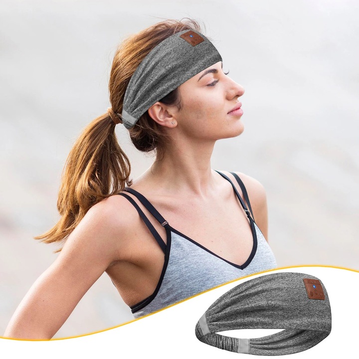YANYXR sport Bluetooth fejpánt, kényelmes, fekete, univerzális