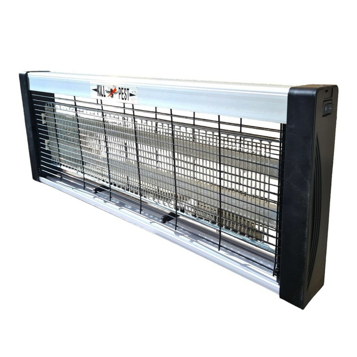 Elektromos csöves rovar elleni lámpa, OPTIM MEGOLDÁS, NEON UV Anti-Fly, Szúnyog elleni, Hangtalan, 30 W teljesítmény, Fém, Ultraibolya rovarirtó, Felfüggesztve, Függesztékkel, Könnyen használható, XTO