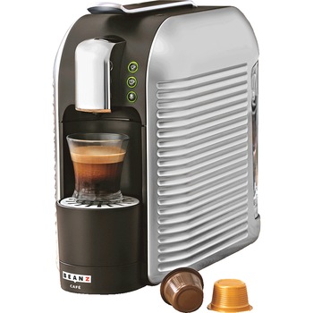 Espressor cu capsule BeanZ Café Wave Silver 303646, 1455W, 1l, 19 bari, compatibil Espressto, Mr&Mrs. Mill, Negru/Argintiu Espressor cu capsule BeanZ Café Wave Silver 303646, 1455W, 1l, 19 bari, compatibil Espressto, Mr&Mrs. Mill, Negru/Argintiu